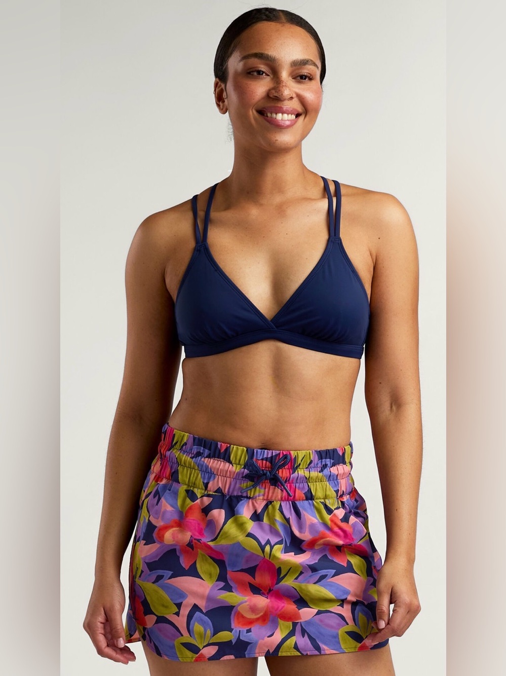 NWT Title Nine Tideturn Skort Quick-dry Floral Swim Skirt Suit Bottoms XL